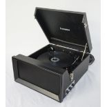 STEEPLETONE PORTABLE CASED RECORD PLAYER with adjustable speed and integral speaker