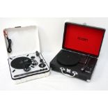 ION PORTABLE USB TURNTABLE VINYL ARCHIVER together with an ION cased record player with integral