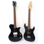 'ENCORE' ELECTRIC GUITAR with a black gloss body, volume and tone controls,