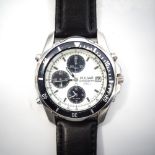 GENTLEMAN'S 'PULSAR CHRONOGRAPH' WRISTWATCH the stainless steel case with rotating bezel,