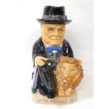 KEVIN FRANCIS CHARACTER JUG OF WINSTON CHURCHILL numbered 1718/5000, 22.