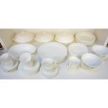 WEDGWOOD BONE CHINA TEA/DINNER SERVICE in white,