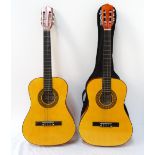 TWO 'HERALD' ACOUSTIC GUITARS one cased,