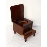 LATE VICTORIAN MAHOGANY STEP COMMODE