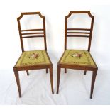 PAIR OF MAHOGANY SIDE CHAIRS