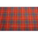 FRASER RED MODERN TARTAN CARPET SECTION 468cm x 386cm (From the Erskine Hotel)