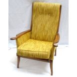 VINTAGE FIRESIDE ARMCHAIR with padded back and seat (From Veronika's Flat)