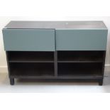TWO DRAWER WALL UNIT with open shelving,