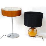 TWO TABLE LAMPS with shades (From Simon's Flat)