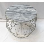 MARBLE TOP CIRCULAR OCCASIONAL TABLE 51.