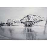 FORTH RAILWAY BRIDGE PRINT 88cm high x 129cm wide (From Simon's Flat)