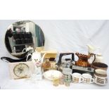 SELECTION OF ORNAMENTS AND KITCHEN ARTICLES including Victorian copper lustre jug,