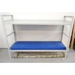 METAL FRAMED CELL BUNK BED 150cm high x 201cm long, with mattress,