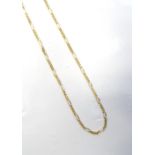 EIGHTEEN CARAT GOLD FANCY LINK NECK CHAIN approximately 62cm long and 5.