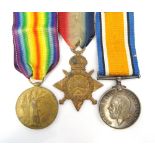 1914-15 STAR TRIO named to '2292 Pte.A.Grierson, K.O.Sco.Bord.