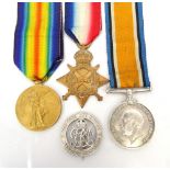 1914-15 STAR TRIO named to '13759 Pte.T.Lynch, Lan.Fus.