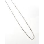 EIGHTEEN CARAT WHITE GOLD NECK CHAIN approximately 51cm long and 4.