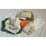 SELECTION OF NAPERY including table cloths, embroidered napkins,