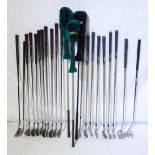 SELECTION OF VARIOUS GOLF CLUBS including Mitsushiba, EZ,