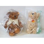 TWO 'STEIFF' TEDDY BEARS 'James' and 'Charly', both with labels/tags,