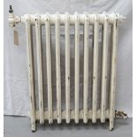 EDWARDIAN CAST IRON RADIATOR with ten sections, painted, 83.