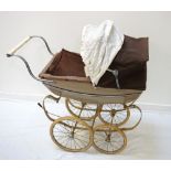 1960's 'SILVER CROSS' PRAM with folding hood and a cover,