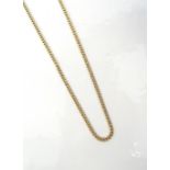 UNMARKED GOLD CURB LINK NECK CHAIN **WITHDRAWN** approximately 65cm long and 7.