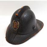 VINTAGE LEATHER FIREMAN'S HELMET