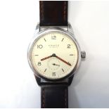 GENTLEMAN'S NOMOS GLASHÜTTE CLUB DATUM MANUAL WRISTWATCH the dial with subsidiary seconds dial and
