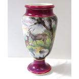 VICTORIAN HANDPAINTED PORCELAIN VASE