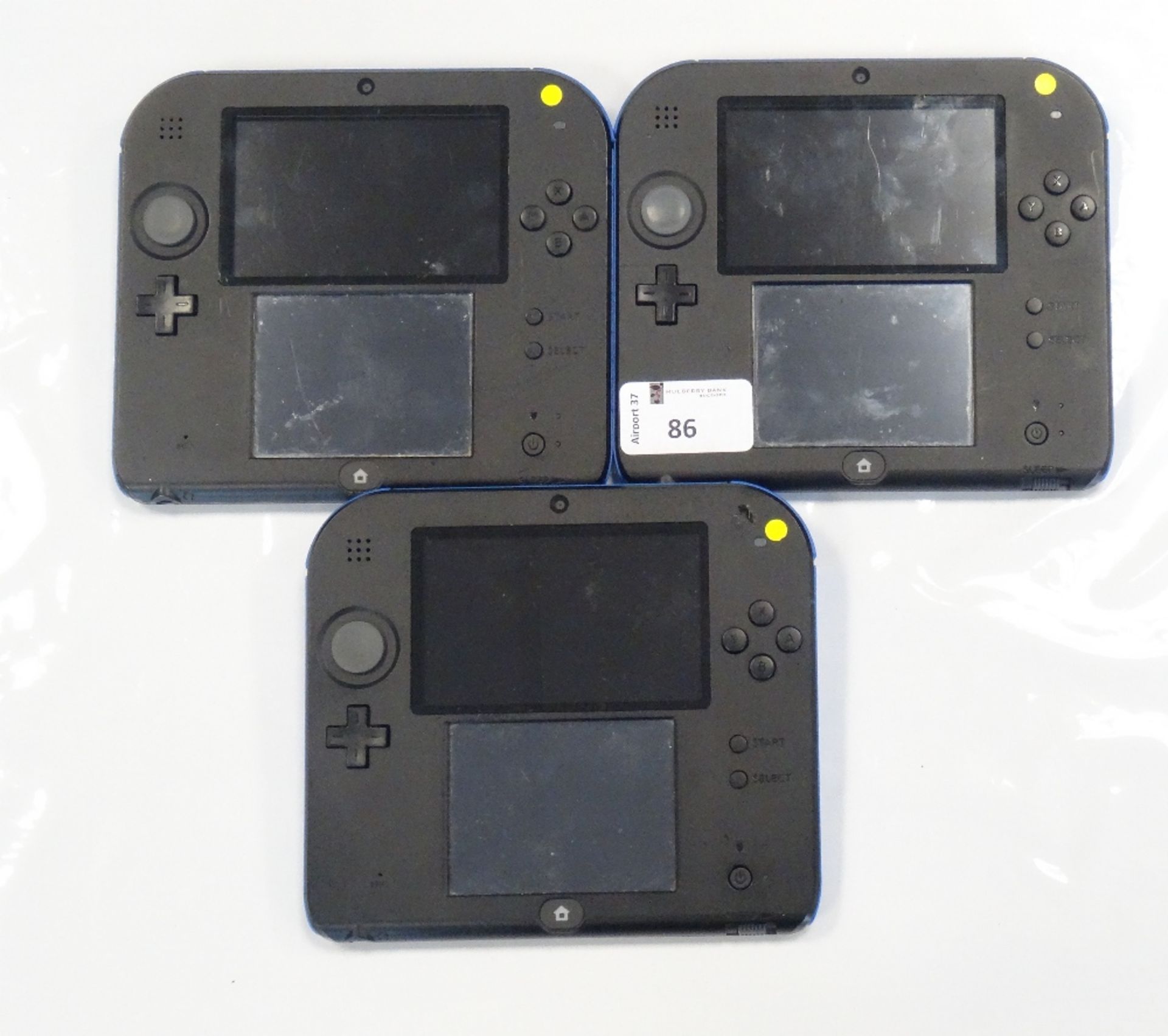 THREE NINTENDO 2DS GAMING CONSOLES