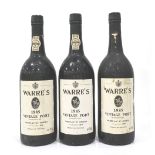 THREE BOTTLES OF WARRE'S 1985 VINTAGE PORT Three bottles of Warre's 1985 Vintage Port bottled in