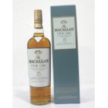 MACALLAN 15YO FINE OAK A well presented bottle of the Macallan 15 Year Old Single Malt Scotch