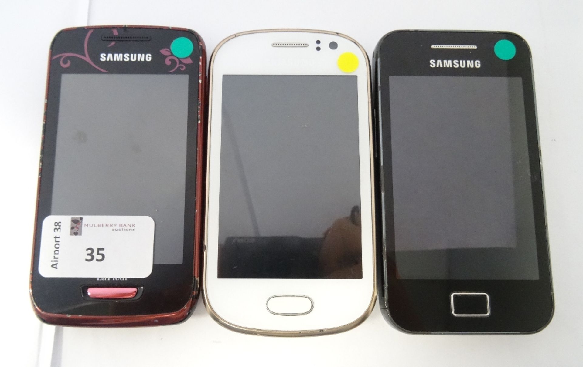 SELECTION OF THREE SAMSUNG SMARTPHONES comprising: one SAMSUNG GALAXY ACE, Model: GT-S5830i,