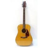 'FENDER F-210' ACOUSTIC GUITAR labelled to interior