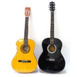 A 'MARTIN SMITH' ACOUSTIC GUITAR in black,