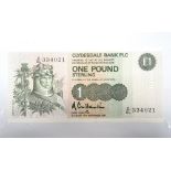 CLYDESDALE BANK PLC twenty One Pound notes in consecutive order, numbers D/DL 334021 to 334040,