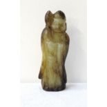 CHINESE CARVED JADE FIGURE OF AN IMMORTAL 8cm high