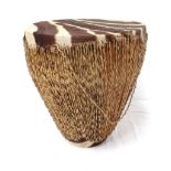 AFRICAN HIDE DRUM 44cm high