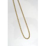 NINE CARAT GOLD FANCY LINK NECK CHAIN approximately 41cm long and 5.