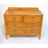 MAHOGANY CHEST the raised back above a moulded top with two short and two long drawers,