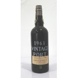 GONZALEZ BYASS 1963 VINTAGE PORT Another bottle of vintage port from 1963 vintage, produced,