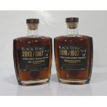 TWO BUNNAHABHAIN 28YO - 1987 BLACK STAG A really rare pair of single cask bottles of Bunnahabhain