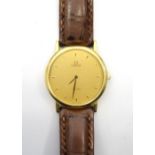 GENTLEMAN'S EIGHTEEN CARAT GOLD CASED OMEGA DE VILLE WRISTWATCH circa 1970s,