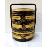 CHINESE LACQUERED STACKING WEDDING BASKE