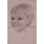 MAEVE TAYLOR Innocence Pencil Drawing Signed Bears Studio Label Verso 33cm x 26cm