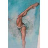 MODERN SCHOOL Ballerina Oil on canvas Signed lower left indistinctly 90cms x 60cms