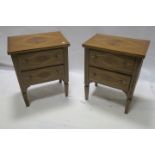 A PAIR OF MAHOGANY INLAID SIDE TABLES,