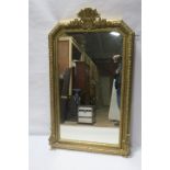 A CONTINENTAL GILT WOOD AND GESSO MIRROR,