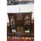 AN EARLY TWENTY CENTURY MAHOGANY WARDROBE,